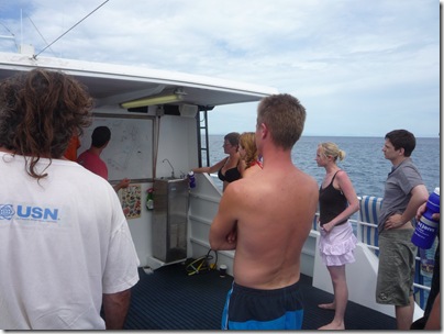 Dive briefing on the top deck